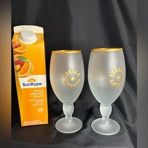 2- rare Wimbledon Championship StellaArtois Glasses
